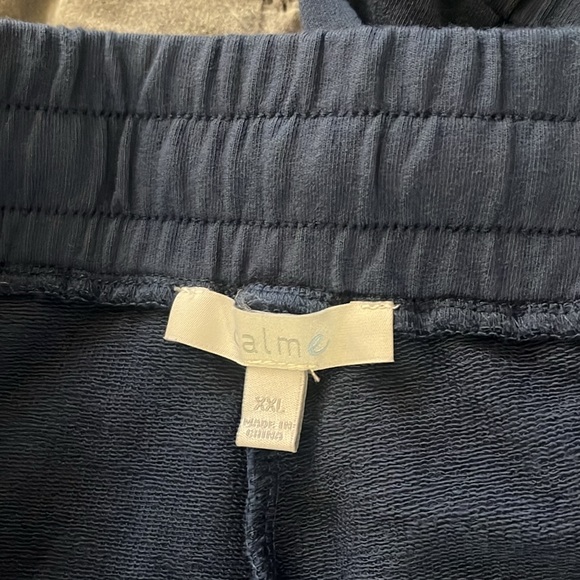 NWT $138 Calme by Johnny Was Elements Track Pants Blue with Drawstring Sz XXL - Picture 7 of 9